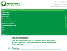 Tablet Screenshot of first-2-aid-u.com